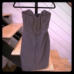 Shop 126 Strapless military zip mini dress